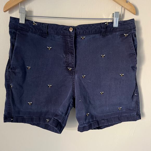 Joules Navy Shorts with Bumble Bee Pattern Size 12 - Picture 1 of 5